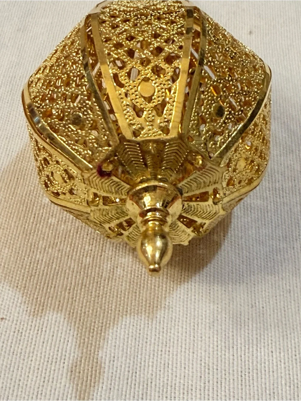 BALDWIN 24kt GOLD FINISH BRASS DROPLET CHRISTMAS ORNAMENT 77020.010 Lot of 2 VTG